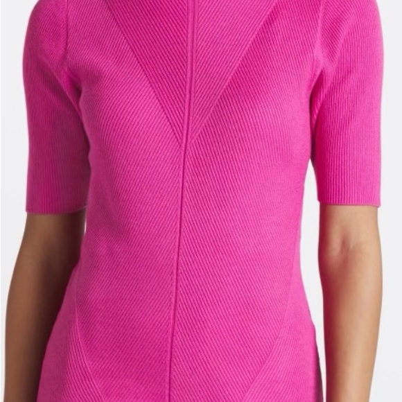 Evolution by Cyrus Mock Neck Short Sleeve Sweater Size M - Picture 3 of 4